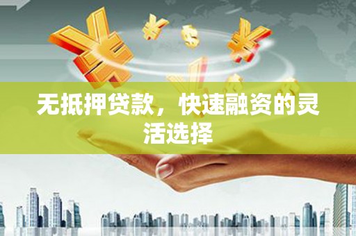 和静无抵押贷款，快速融资的灵活选择