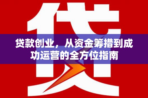 和静贷款创业，从资金筹措到成功运营的全方位指南