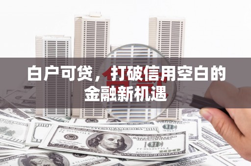 和静白户可贷，打破信用空白的金融新机遇
