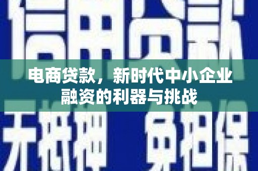和静电商贷款，新时代中小企业融资的利器与挑战