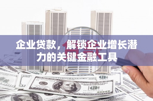 和静企业贷款，解锁企业增长潜力的关键金融工具