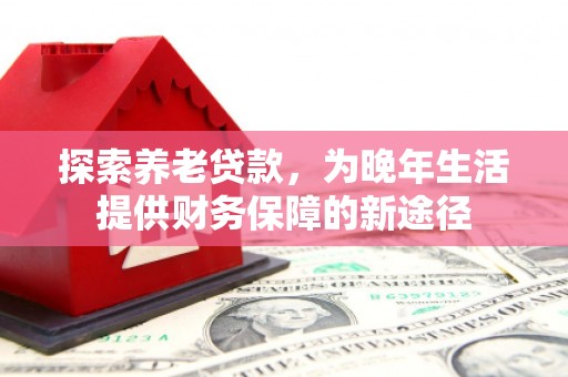 和静探索养老贷款，为晚年生活提供财务保障的新途径