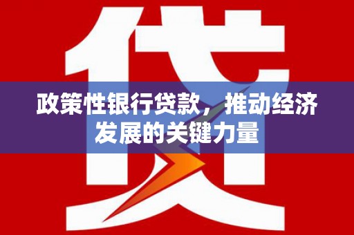 和静政策性银行贷款，推动经济发展的关键力量