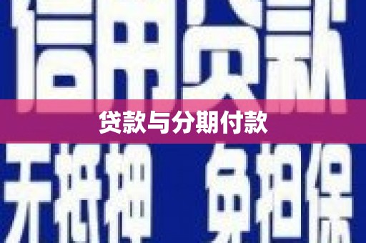 和静贷款与分期付款