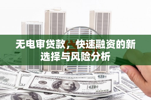 和静无电审贷款，快速融资的新选择与风险分析