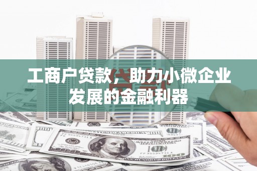 和静工商户贷款，助力小微企业发展的金融利器