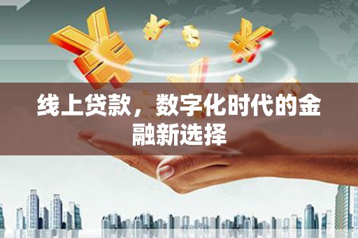 和静线上贷款，数字化时代的金融新选择