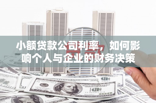 和静小额贷款公司利率，如何影响个人与企业的财务决策