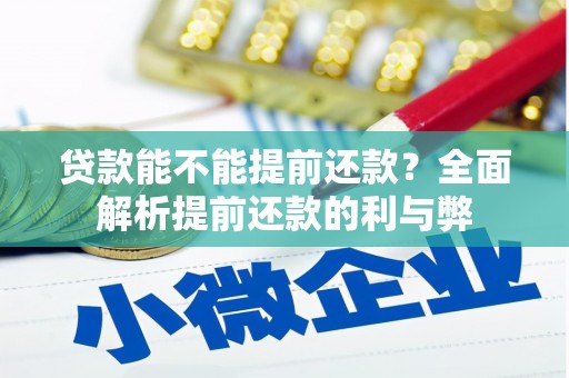 和静贷款能不能提前还款？全面解析提前还款的利与弊
