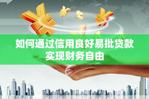 和静如何通过信用良好易批贷款实现财务自由