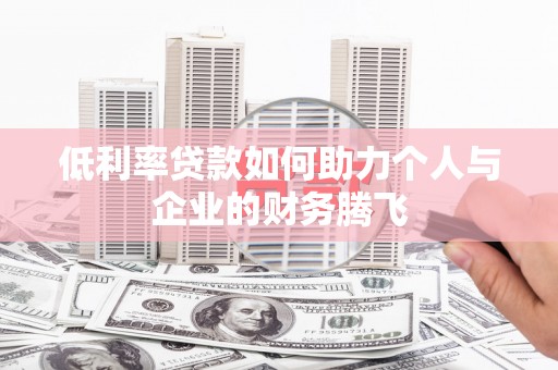 和静低利率贷款如何助力个人与企业的财务腾飞