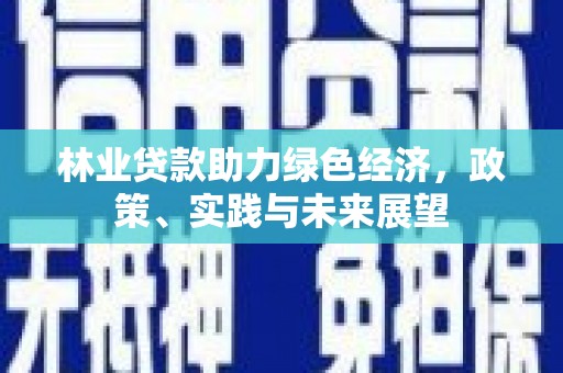 和静林业贷款助力绿色经济，政策、实践与未来展望
